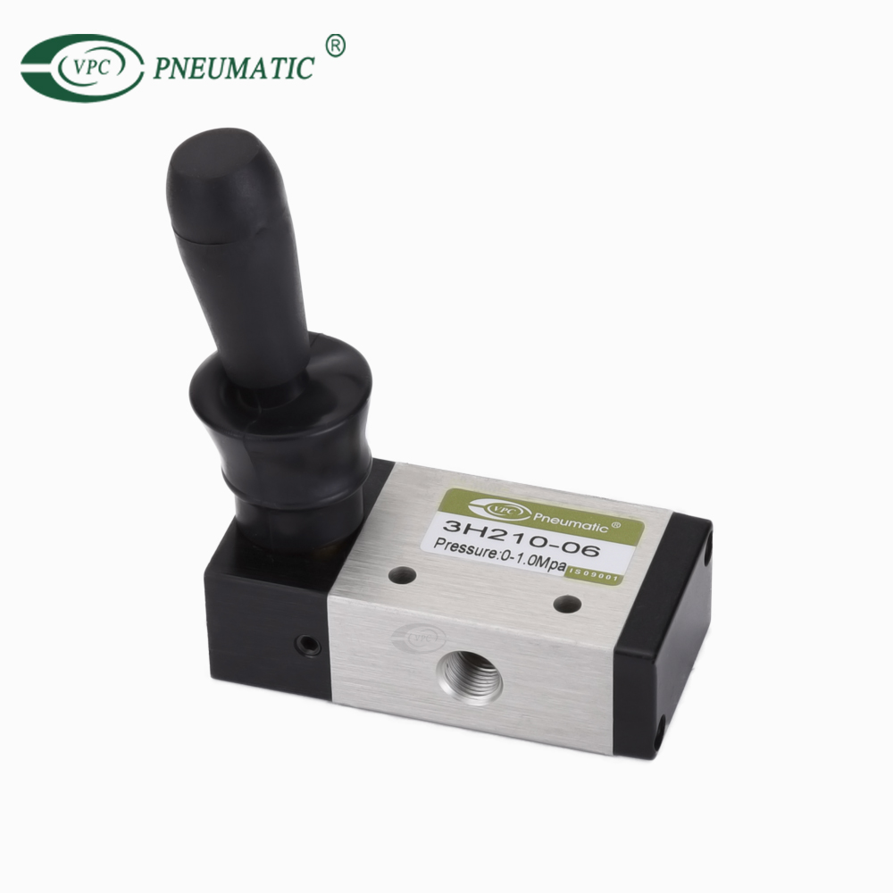 3H210-06 3-Wege-2-Positionen-1/8-Zoll-BSPT-betätigte Pneumatikventile Handhebelventil 